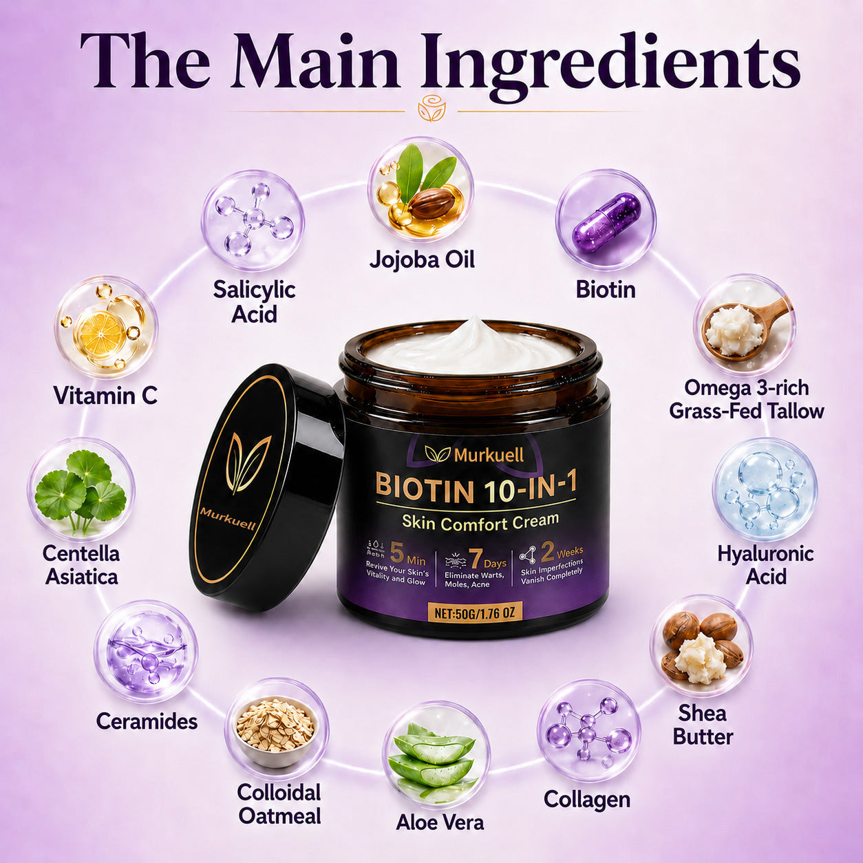 ✨Murkuell® Biotin 10-in-1 Skin Comfort Cream🍀